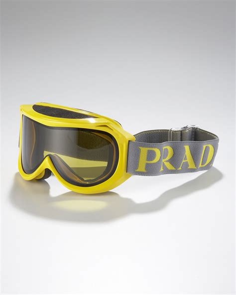 prada ski suit.|Prada ski goggles.